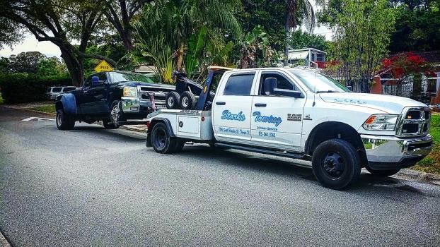 A recent local tow company job in the Tampa, FL area