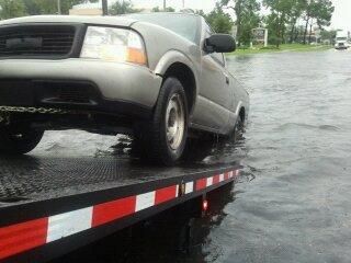 A recent automobile towing job in the Tampa, FL area
